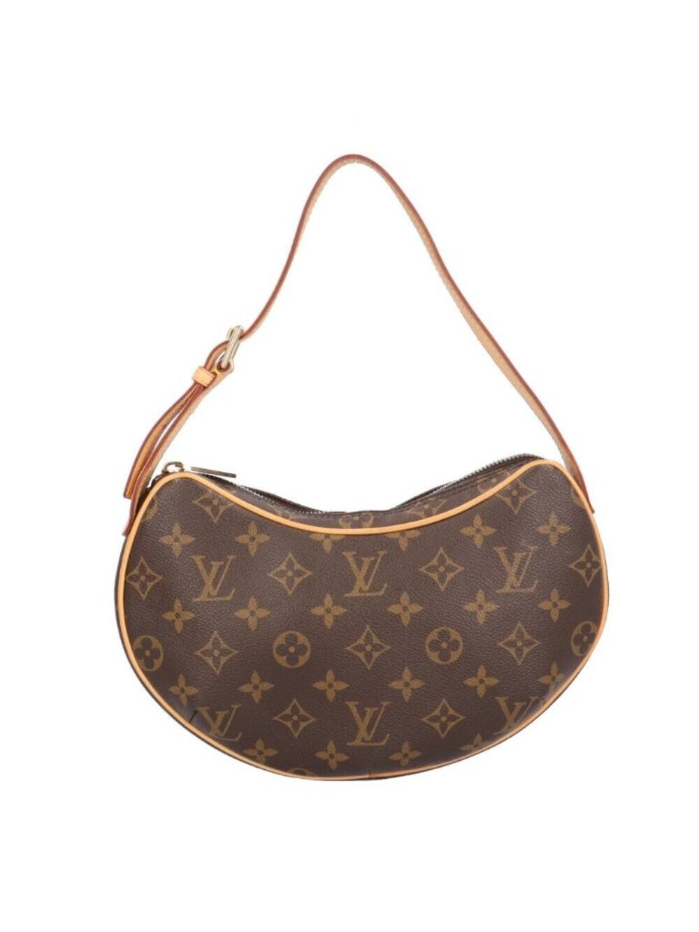 Louis Vuitton Pochette Croissant Monogram Shoulder Bag Canvas Brown